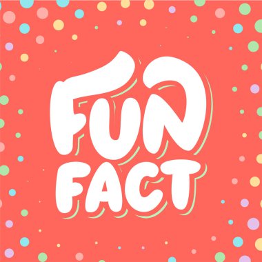  İlginç bir bilgi. Vektör harf pankartı. 