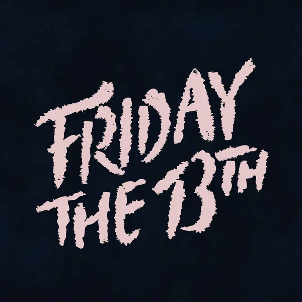 Friday the 13th. Huruf vektor tulisan tangan. - Stok Vektor