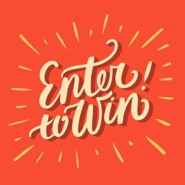 Enter to win. clipart