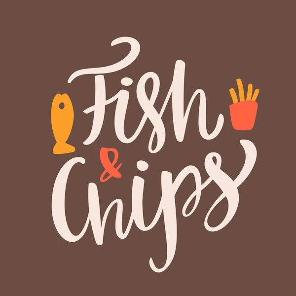 Ψάρια και τα τσιπ. — Διανυσματικό Αρχείο