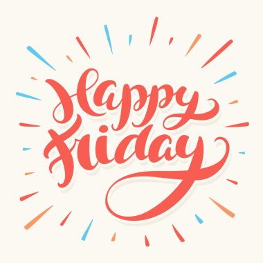 Happy Friday banner clipart