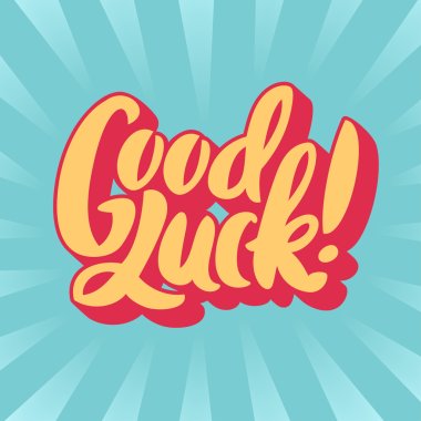 Good luck. Hand lettering. clipart