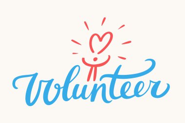 Gönüllü. Konsept illüstrasyon.