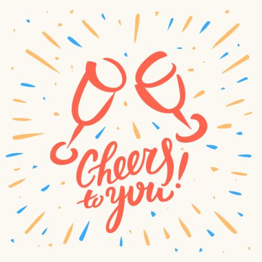 Şerefe! Tebrik kartı.