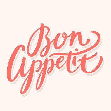 Afiyet olsun. El yazı.