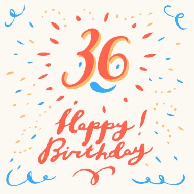 36 mutlu doğum günü kartı.