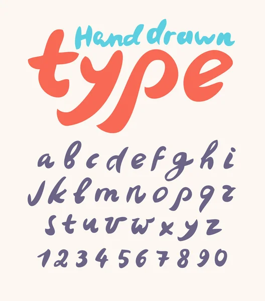 Hand drawn alphabet. — Stock Vector