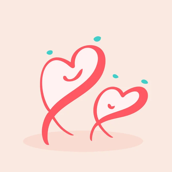 Corazones. Dibujado a mano — Vector de stock