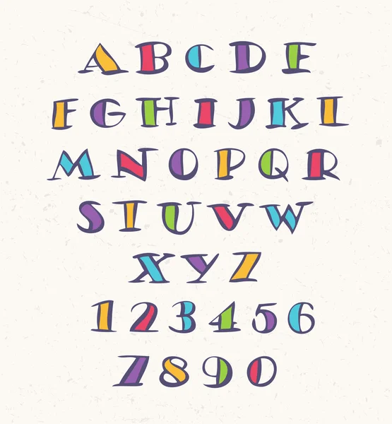 Hand drawn alphabet. — Stock Vector