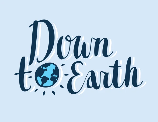 Down to Earth banner - Stok Vektor