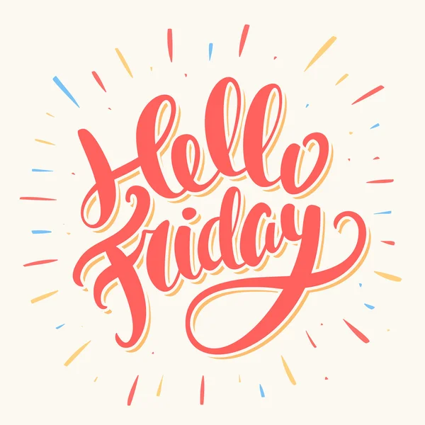 Hello Friday banner — Stock Vector