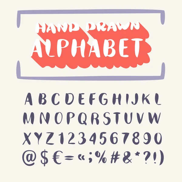 Handgezeichnetes Alphabet. — Stockvektor