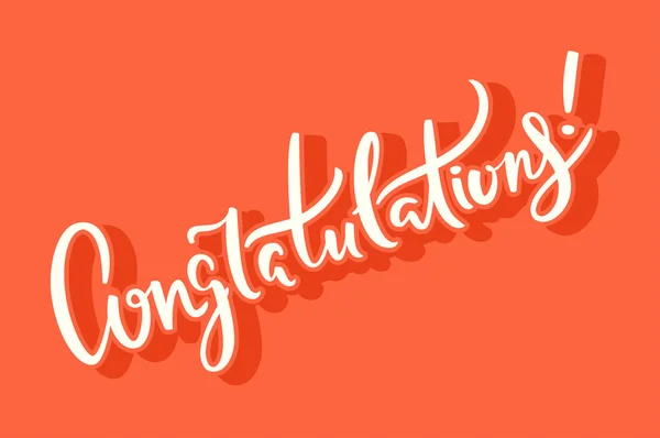 Congrats! Congratulations card. — Stock Vector