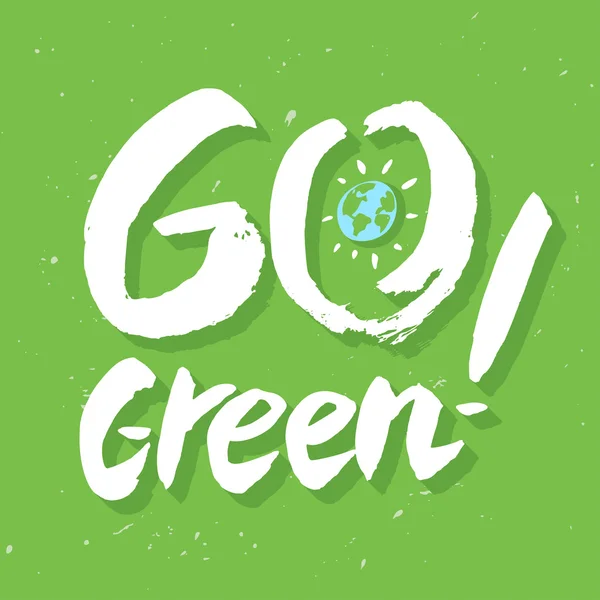 Go green! text — Stock Vector