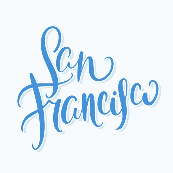 San Francisco. Рука написи. — стоковий вектор