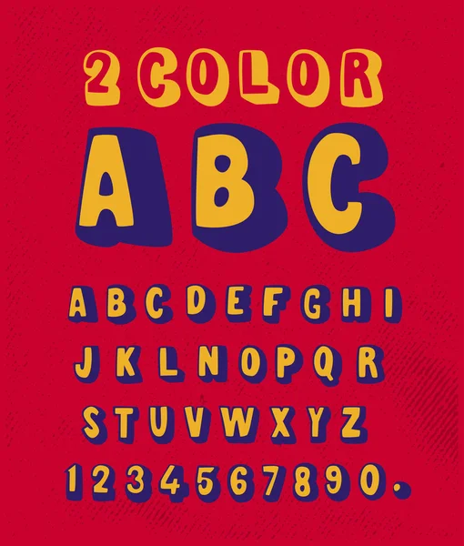 Цветной шрифт . — стоковый вектор