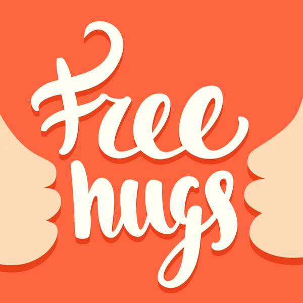 Free hugs text — Stock Vector