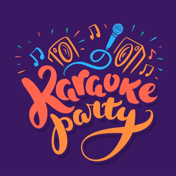 Banner de fiesta de karaoke — Archivo Imágenes Vectoriales