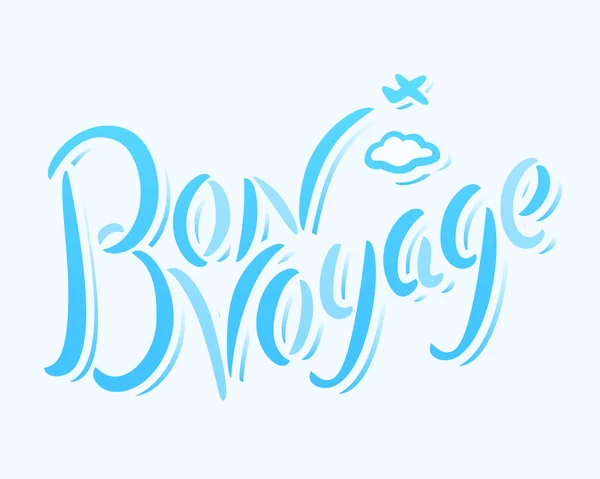 Bon voyage tekst — Stockvector