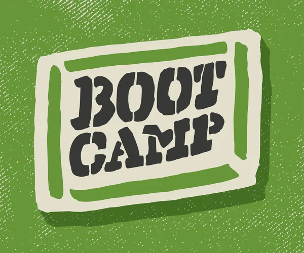 Boot camp poster — Stok Vektör