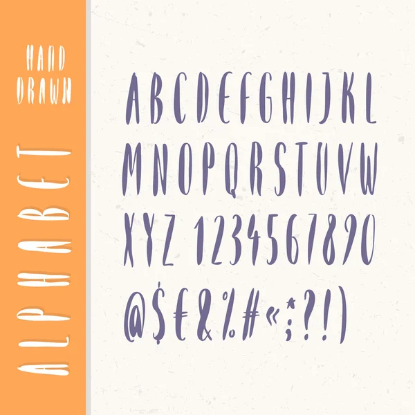 Handgezeichnetes Alphabet. — Stockvektor