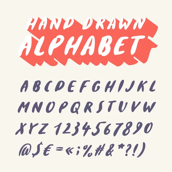 Handgezeichnetes Alphabet. — Stockvektor