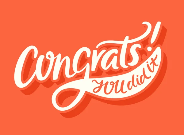 Congrats! Congratulations card. — Stock Vector