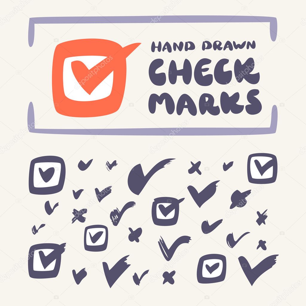Check mark icon set.