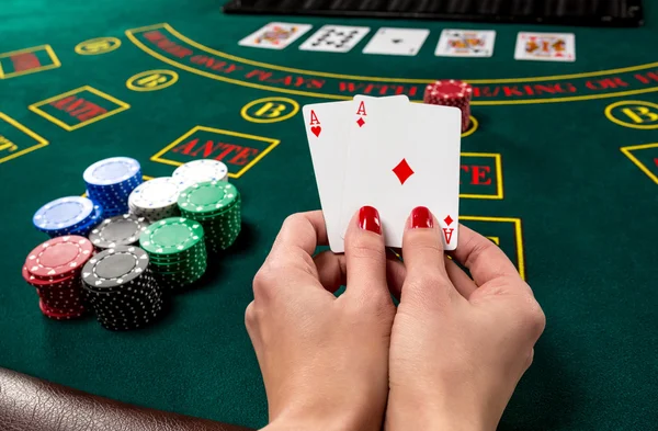 Jogo de póquer. Cartões — Fotografia de Stock