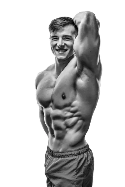 Imagem do homem muscular posando em estúdio — Fotografia de Stock