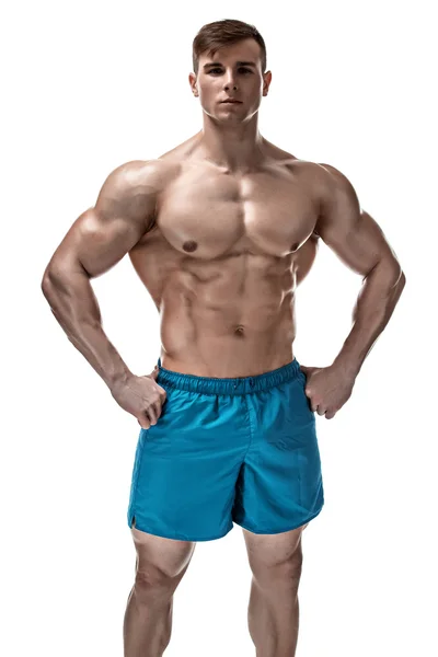 स्टुडिओ मध्ये पोझिंग स्नायू माणूस प्रतिमा — स्टॉक फोटो, इमेज