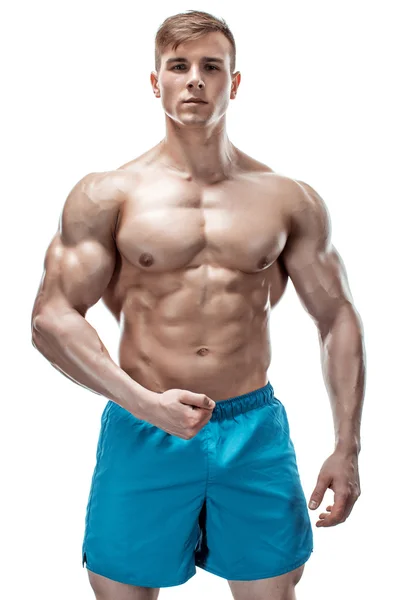 Image of muscle man posing in studio — Stock Photo, Image