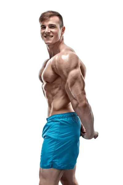 Image of muscle man posing in studio — Stock Photo, Image