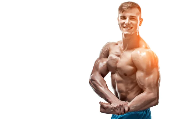 Imagem do homem muscular posando em estúdio — Fotografia de Stock