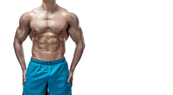 Image of muscle man posing in studio — Stock Photo, Image