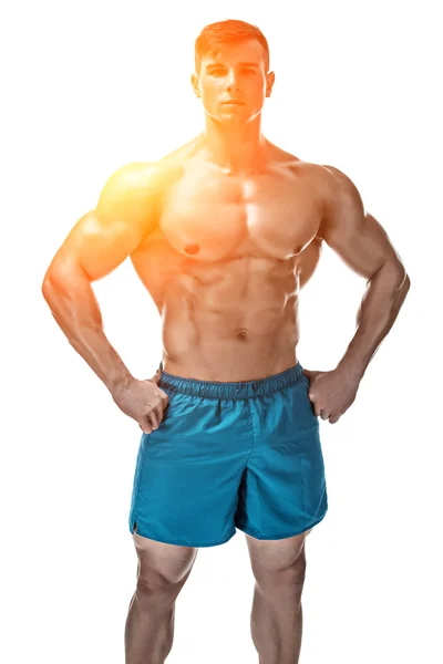 Obraz człowieka mięśni pozowanie w studio — Zdjęcie stockowe