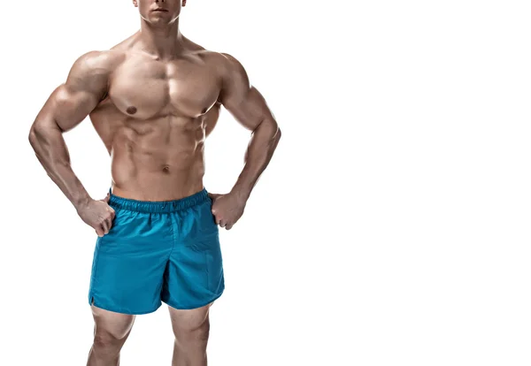 Imagen del hombre muscular posando en el estudio —  Fotos de Stock