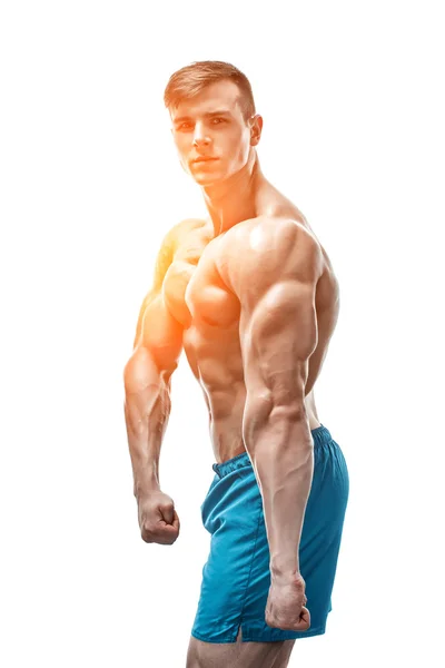 Image of muscle man posing in studio — Stock Photo, Image