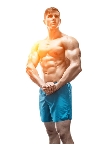 Image of muscle man posing in studio — Stock Photo, Image