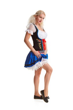 Oktoberfest bira Stein güzel genç sarışın kız