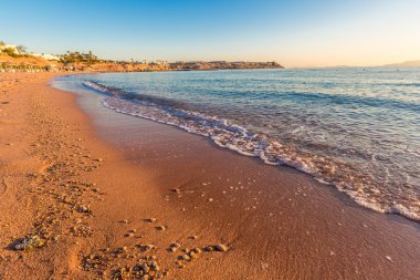 Güzel plaj sahil Red Sea, Mısır.