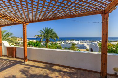 Bir tropikal holiday resort, Mısır, beyaz şehir panoraması