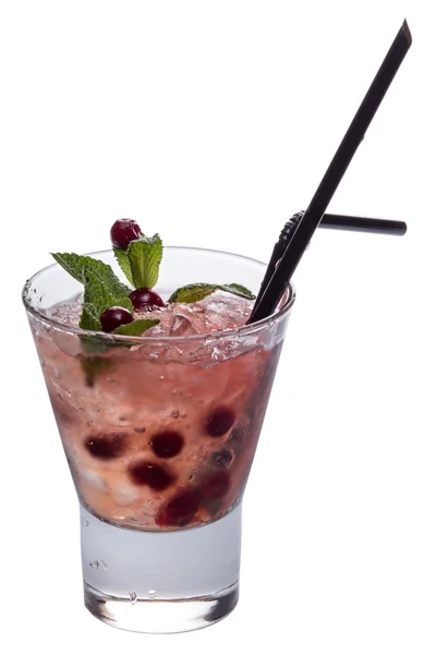 Erfrischend fruchtig alkoholischer Coctail getrunken Finne mit Preiselbeere — Stockfoto