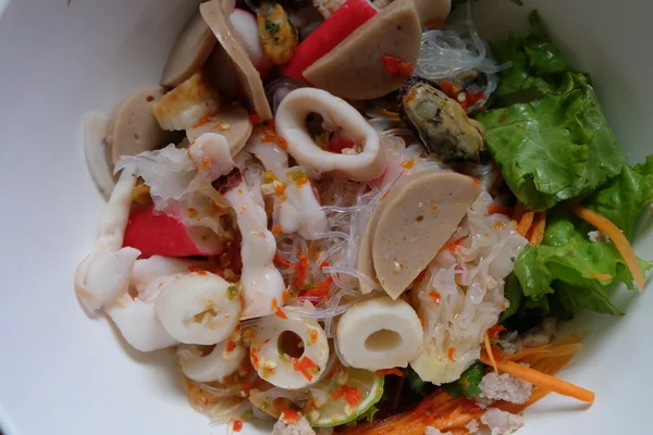 海鲜辣沙拉 — 图库照片