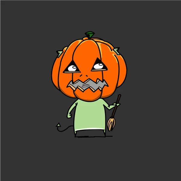 Calabaza de Halloween — Vector de stock