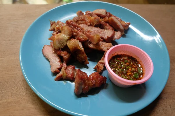 Carne de porco comida grelhada — Fotografia de Stock