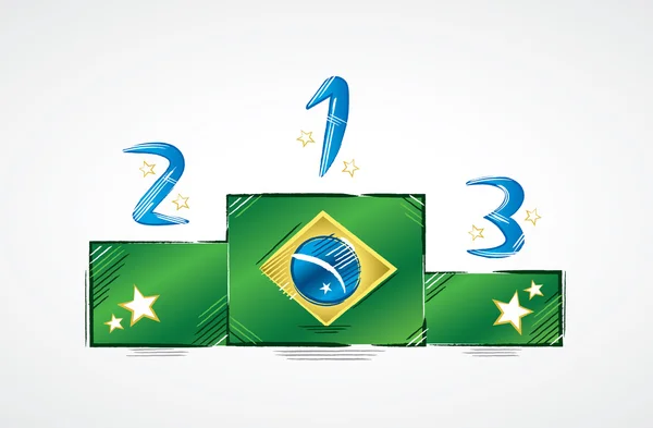 Подиум чемпионов Бразилии — стоковый вектор