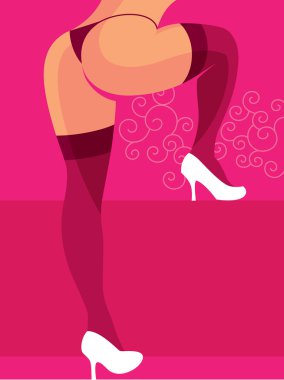 Seksi kadın külot giyiyor