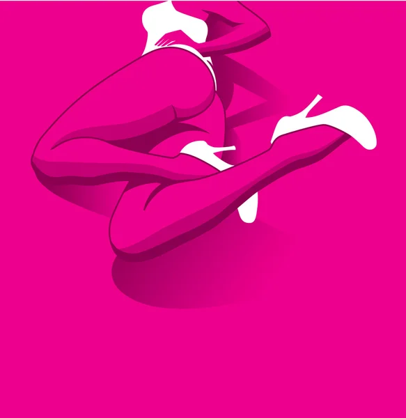 Mujer sexy mintiendo — Vector de stock