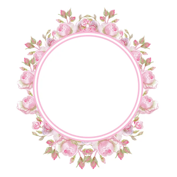 Floral vintage frame. Trouwringen — Stockvector